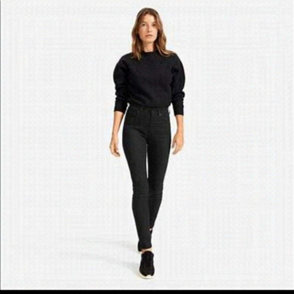𝅺everlane The High-rise Skinny Jean black sz 28 regular